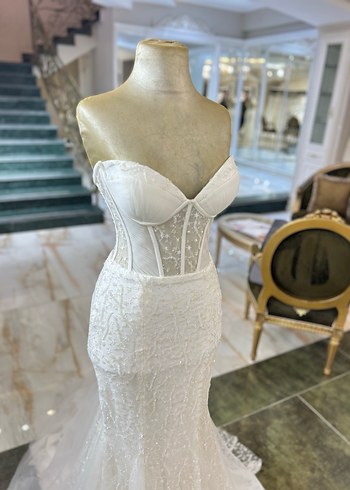 Balık Straplez Gelinlik - Görsel 4