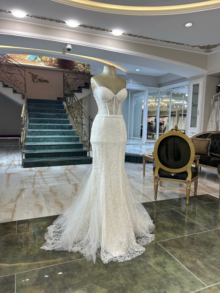 Balık Straplez Gelinlik - Görsel 2