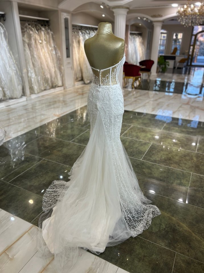 Balık Straplez Gelinlik - Görsel 5