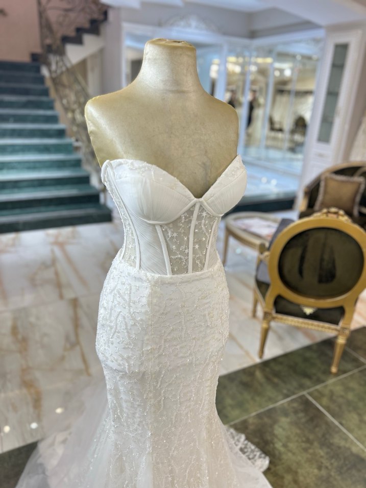 Balık Straplez Gelinlik - Görsel 4