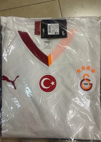Galatasaray Beyaz V Yaka Kısa Kollu Forma L ve XL - Görsel 4