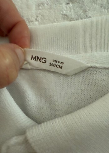 Beyaz uzun kollu polo tişört - Görsel 2