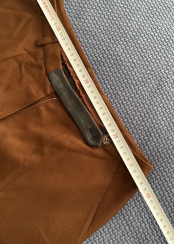 Kahverengi Kemerli Kadın Kumaş Pantolon - Görsel 5