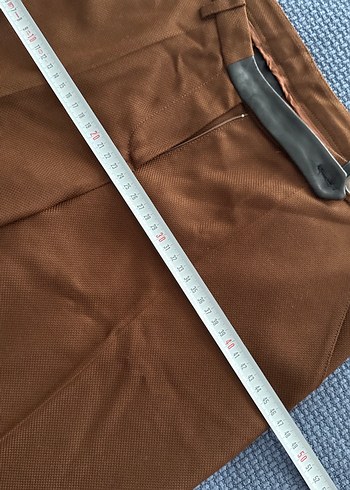 Kahverengi Kemerli Kadın Kumaş Pantolon - Görsel 6