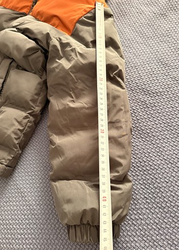 Kapüşonlu Gri Turuncu Erkek Çocuk Mont - Görsel 5