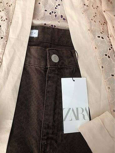 ZARA HAYVAN DESENLİ LEOPAR KAHVERENGİ JEAN PANTOLON