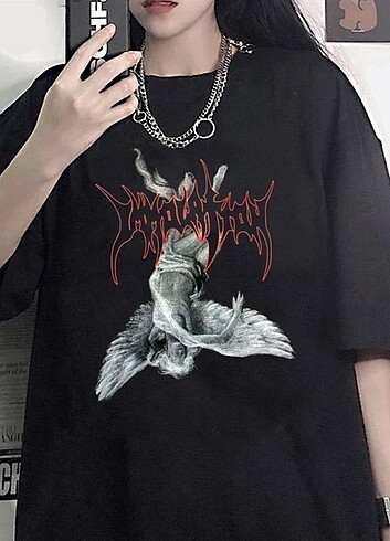 Goth art siyah unisex t-shirt 