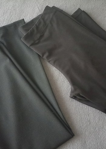 xl Beden Siyah ve Gri Hamile Taytı, Elastik Bel