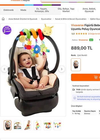 Dolambaçlı Çıngıraklı Diş Kaşıyıcılı Bebek Arabası Oyuncağı - Görsel 6