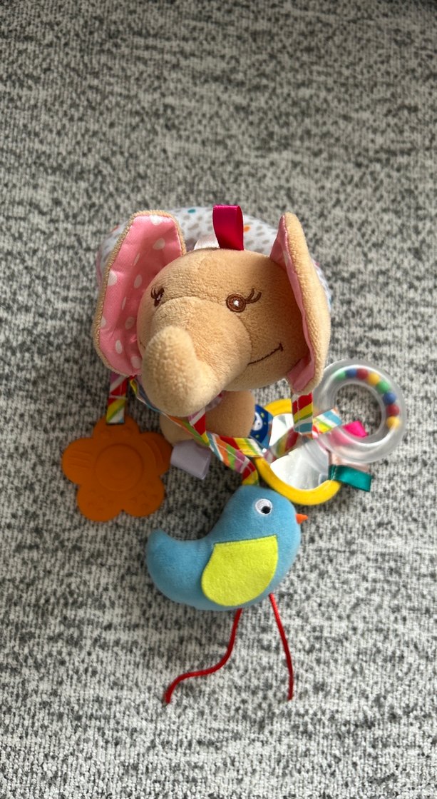 Dolambaçlı Çıngıraklı Diş Kaşıyıcılı Bebek Arabası Oyuncağı - Görsel 5