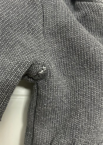 Baby C&A Kapüşonlu Kürklü Gri Erkek Çocuk Sweatshirt Bebek Hırka - Görsel 3