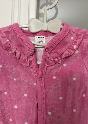 Pembe Düğmeli Bebek Kız Tulum - Görsel 2