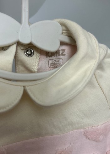 Kanz Pembe Şapkalı Kalpli Kız Bebek Tulum - Görsel 4