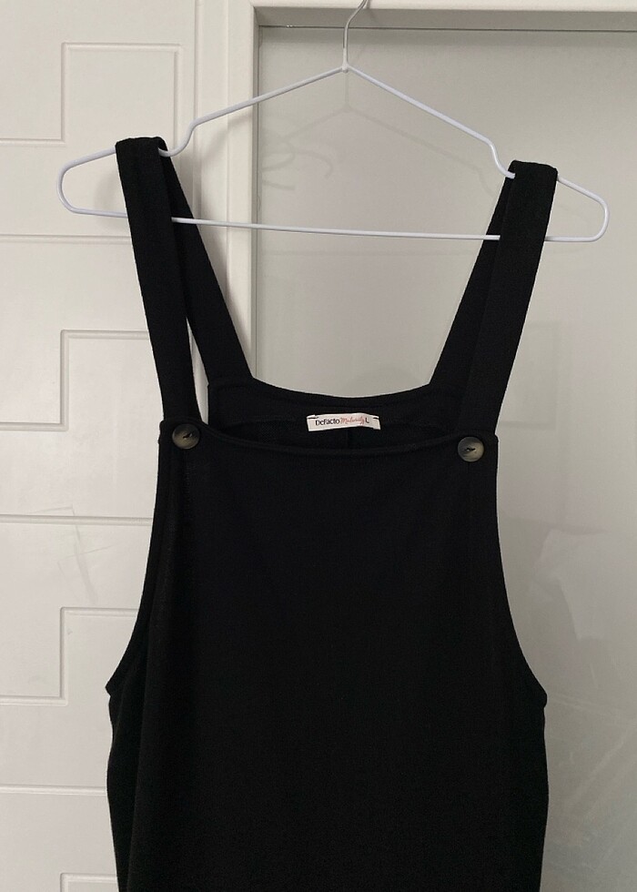 Lcw Maternity Askılı Salopet Kışlık Kalın Kumaş Hamile Elbisesi - Görsel 2