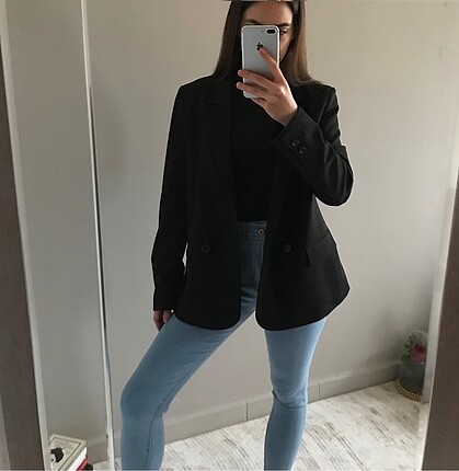 Siyah blazer ceket