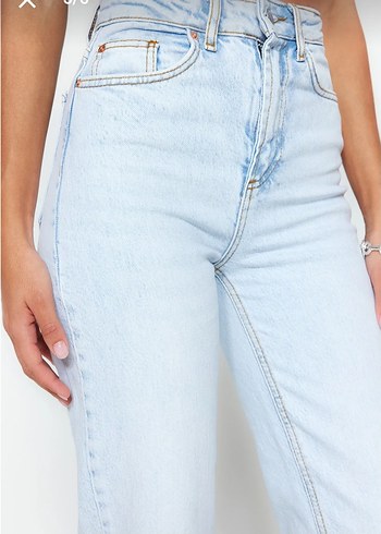 xs Beden Kadın Açık Mavi Regular Fit Midi Kot Pantolon