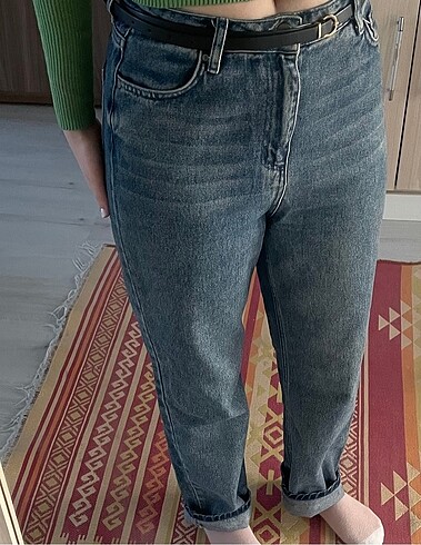 38 Beden mavi Renk MİLLA MOM JEAN