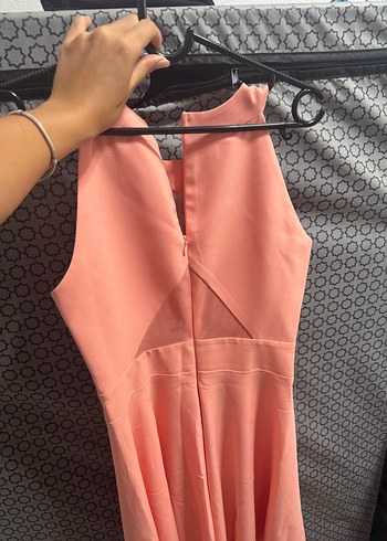 36 Beden pembe Renk Pembe Straplez Midi Elbise