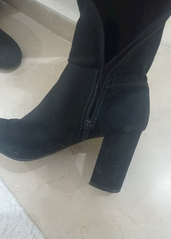 lacivert Süet uzun Fermuarlı grecaland Çizme - Görsel 2