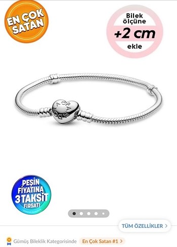 Pandora bileklik ve charm