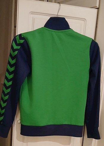 10 Yaş Beden yeşil Renk Hummel Erkek Çocuk Fermuarlı Yeşil Sweatshirt