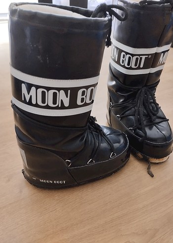 Moon Boot Siyah Kauçuk Kadın kar Botu