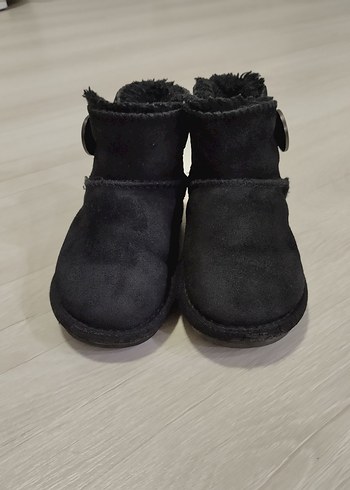 Düğmeli Siyah Süet çocuk Bot - Görsel 3