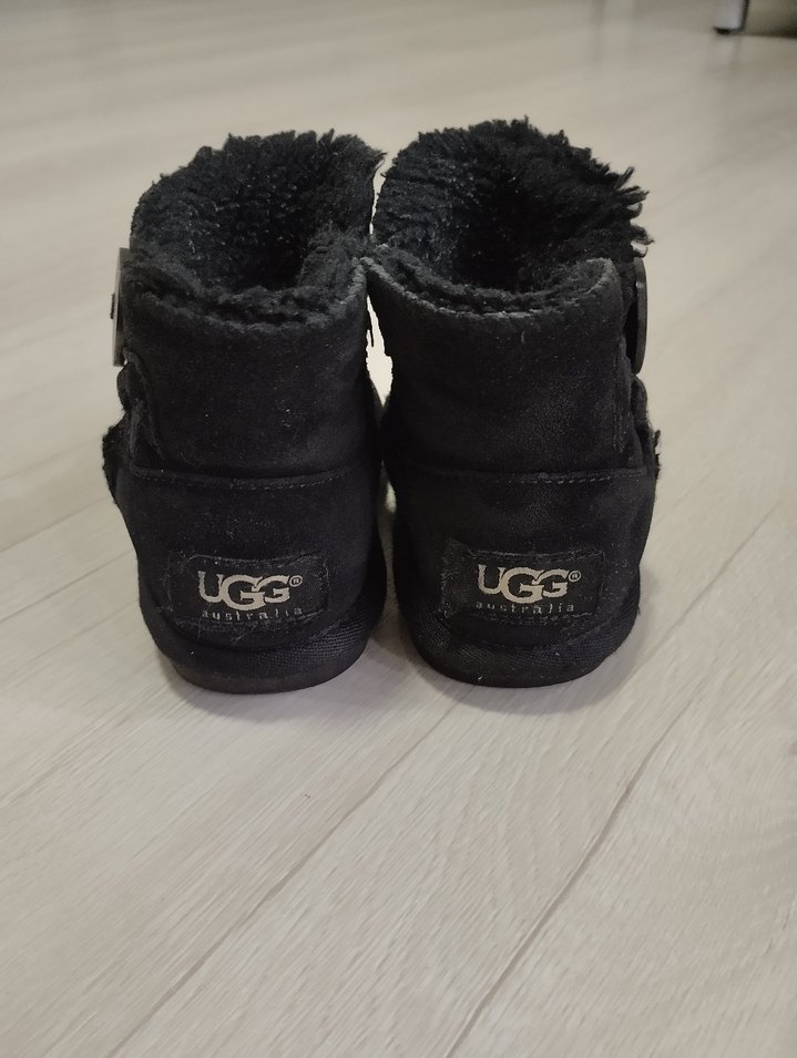 Düğmeli Siyah Süet çocuk Bot - Görsel 2