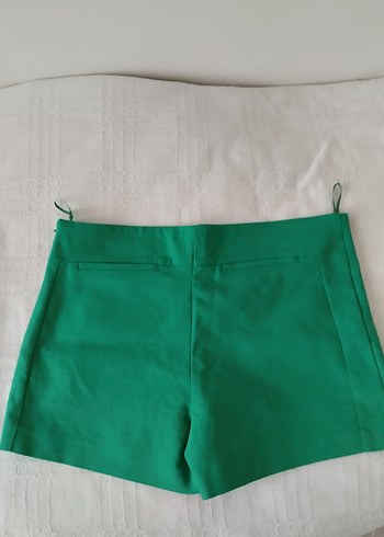 Yeşil Mini Kemerli Kadın Şort - Görsel 2