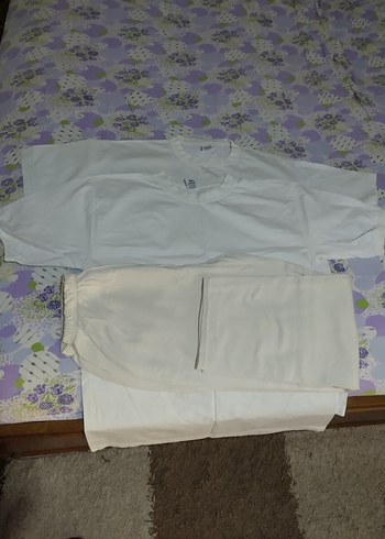 Erkek Beyaz Kısa Kollu Pijama Takımı - Görsel 5