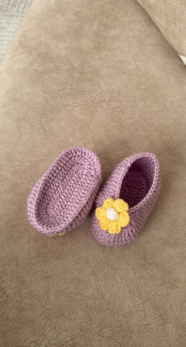 Mor Örgü Kız Çocuk Patik - Görsel 4