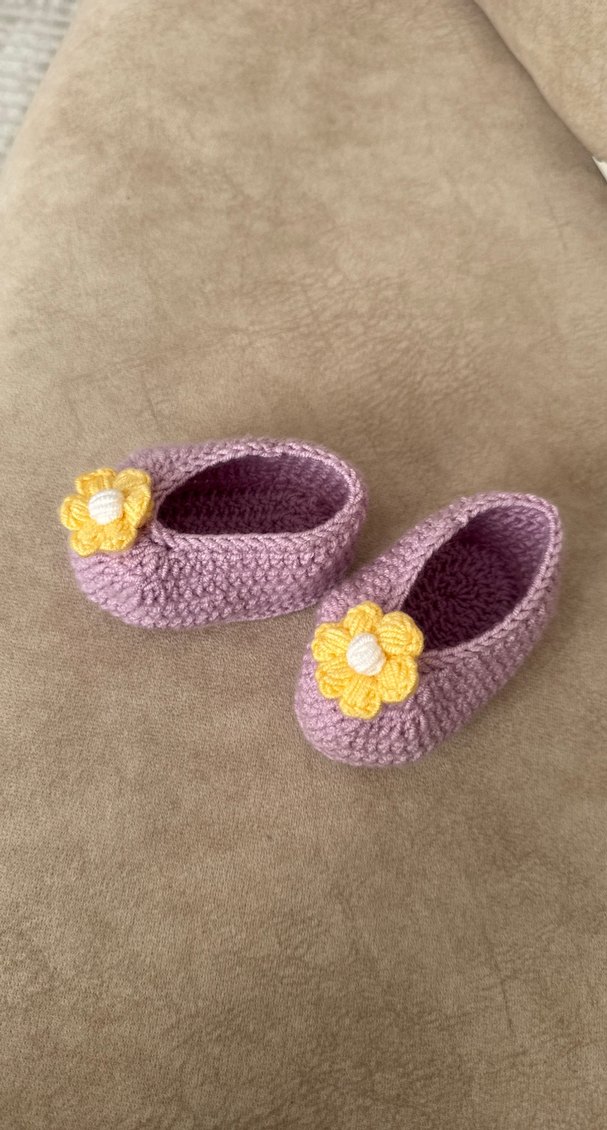 Mor Örgü Kız Çocuk Patik - Görsel 3