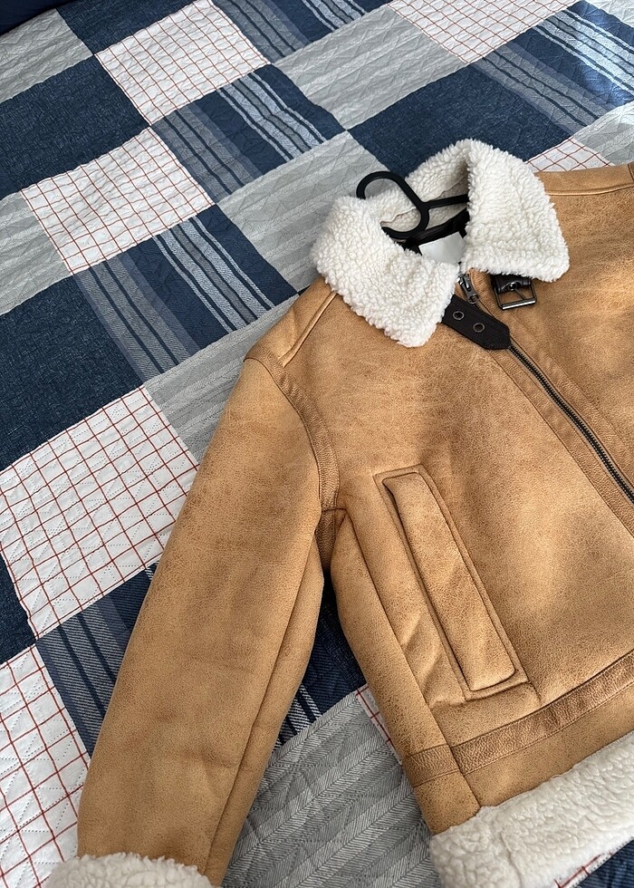 Kürk ceket mont - Görsel 2