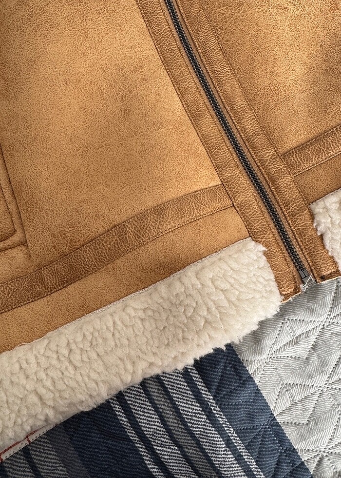 Kürk ceket mont - Görsel 4