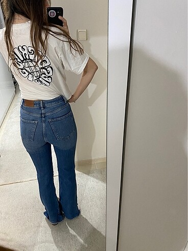 34 Beden Zara İspanyol Paça Jean