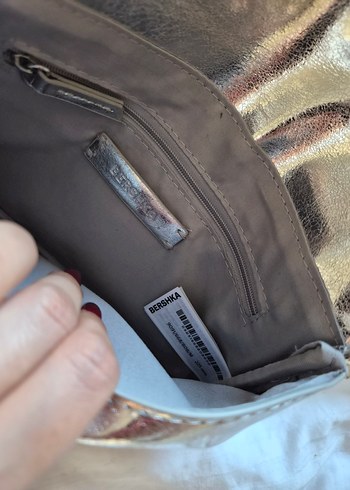 bershka lame gümüş çanta - Görsel 3