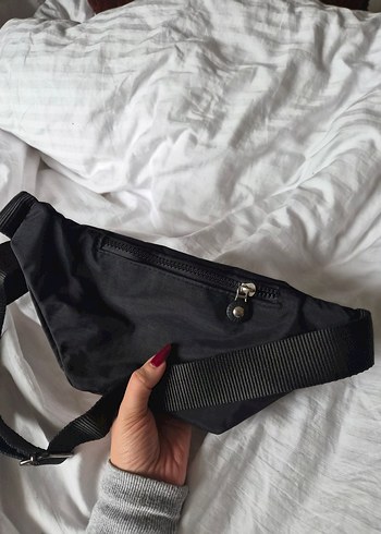 4 bolmeli su gecirmez Siyah Kadın Kemerli Bel Çantası - Görsel 2