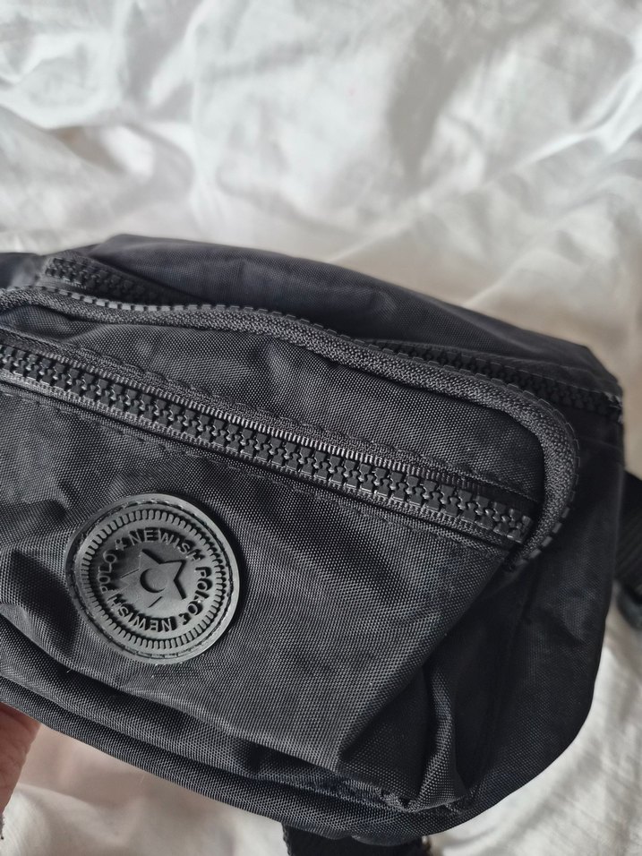 4 bolmeli su gecirmez Siyah Kadın Kemerli Bel Çantası - Görsel 3