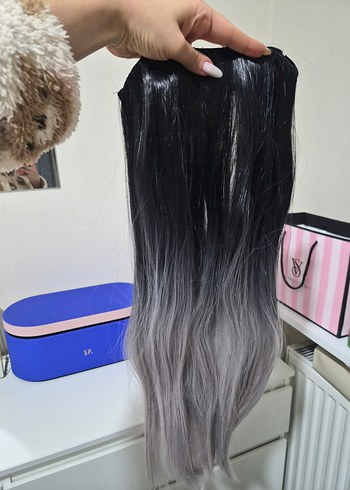 siyahtan griye ombleri yarim peruk - Görsel 3