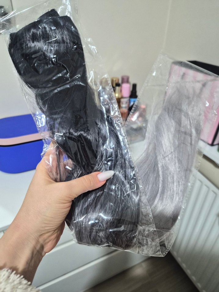 siyahtan griye ombleri yarim peruk - Görsel 2