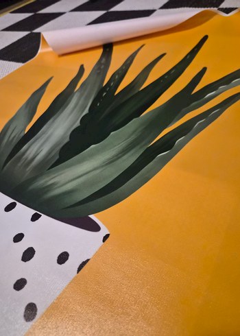 Sarı Saksılı Bitki Duvar Tablosu 50x70 cm - Görsel 3