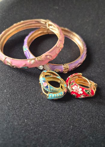 mineli bileklik küpe set - Görsel 4