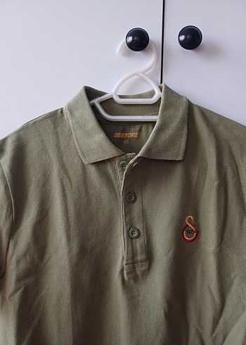 Erkek Haki Süet Polo Tişört - Görsel 2