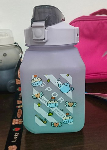 Çocuklar için renkli termos ve taşıma çantası - Görsel 3