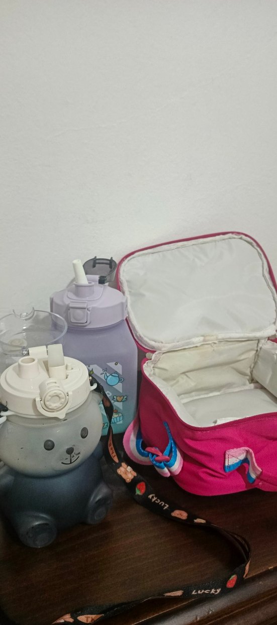 Çocuklar için renkli termos ve taşıma çantası - Görsel 5