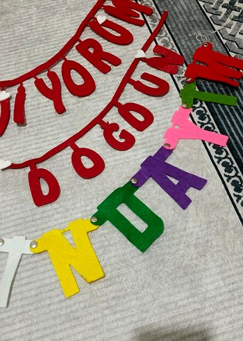 Renkli Parti Süsü Yazı Seti - Görsel 3