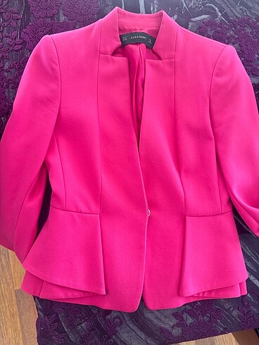 Zara fuşya pembe ceket S beden