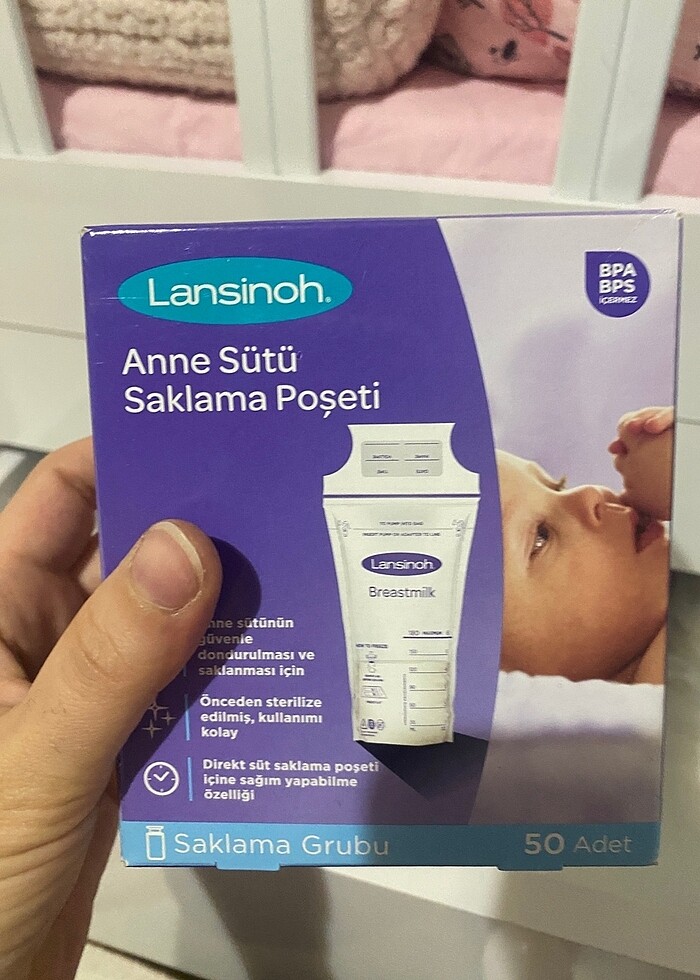 Lansinoh süt saklama poşeti - Görsel 2