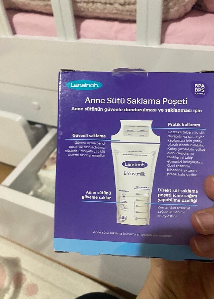 Lansinoh süt saklama poşeti - Görsel 3