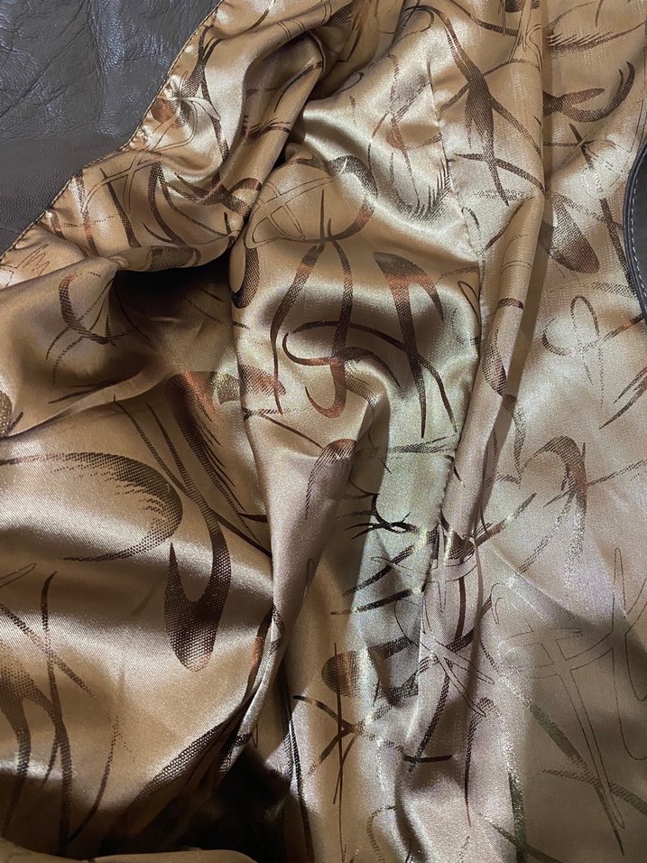 İpek Detaylı Kahverengi Deri Kadın Ceket - Görsel 2